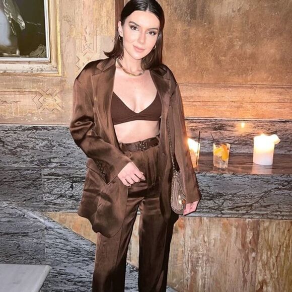 ZARA Blazer Flowy Viscose Linen Blend Pockets New - Picture 4 of 10